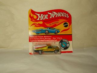 1969/70 Hot Wheels Redline " Seasider " W/boat & Button Yellow Unpunched