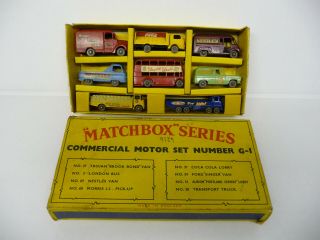 Matchbox G - 1 Commercial Motor Gift Set; by Lesney; 1960 ' s toy car set 7
