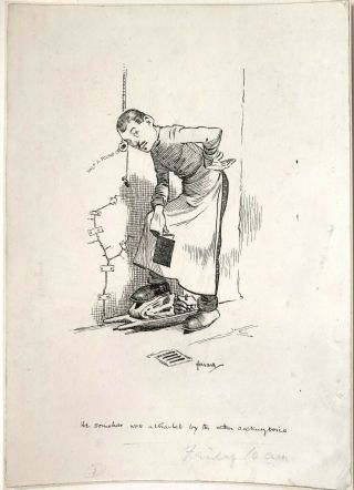 C.  1900 Pen And Ink Illustration By John Hassall