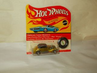 1969/70 Hot Wheels Redline " Classic Cord " Usa Yellow Unpunched Card