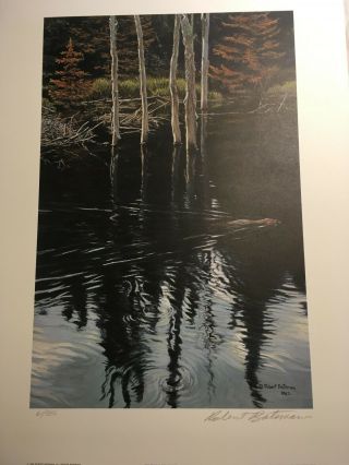 Robert Bateman - Beaver Pond Reflections Signed And Numbered Art Print