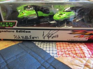 Kirk And Tucker Hibbert Arctic Cat Signiture Edition Toy Snowmobiles