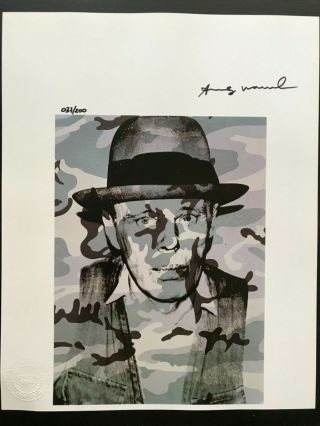 Andy Warhol 1986 Print Hand Signed with Certificate,  Resale $5,  850 2
