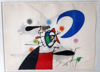 Mid Century Modern Joan Miro Signed Numbered La Megere et la Lune 22/50 1973 2