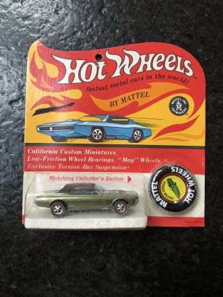 Hot Wheels Redline Olive Custom Cougar In Package