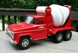 Vintage 1960 Tonka Red Cement Mixer Truck 3