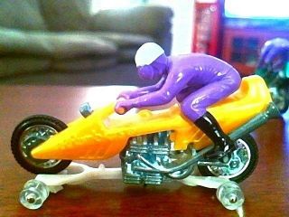 Very Rare Rrrumblers Gold Straight Away With Purple Rider & White Track Guide