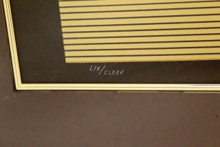 Contemporary Modern Framed Kiss of Fire Signed Erte Serigraph Gold Foil 1984 8