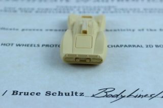 HOT WHEELS PROTOTYPE ACETATE CHAPARRAL 2D BODY FROM BRUCE SCHULTZ 3