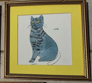 ANDY WARHOL CATS 25 CATS NAMED SAM ONE BLUE PUSSY SET OF 4 4