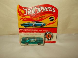 1969 Hot Wheels Redline " Custom Dodge Charger " Usa Aqua / White Interior Vhtf