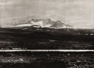 1924 Vintage Scandinavia Photo Art Norway Snohetta Road Snow Mountain Landscape