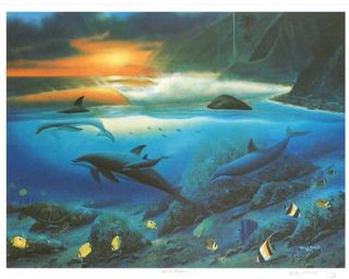 Wyland " Island Dolphins " S/n Lithograph With