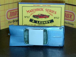 Matchbox Lesney Chevrolet Impala 57b4 RARE mid blue base SPW SC8 VNM crafted box 8