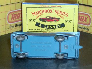 Matchbox Lesney Chevrolet Impala 57b4 RARE mid blue base SPW SC8 VNM crafted box 9