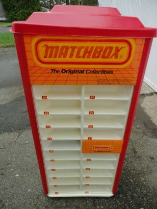 1984 Matchbox Rotating Display Case With Box Lesney Hot Wheels Redlines