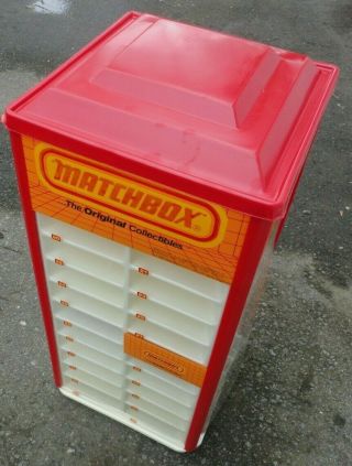 1984 Matchbox Rotating Display Case With Box Lesney Hot Wheels Redlines 2