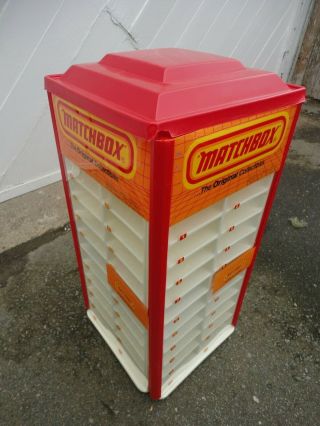 1984 Matchbox Rotating Display Case With Box Lesney Hot Wheels Redlines 4