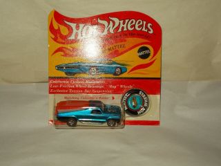 1969 Hot Wheels Redline " Seasider " W/boat Hk Blue On Unpunched Card