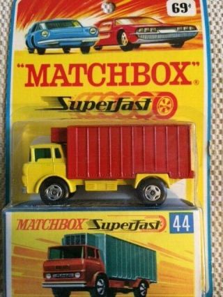 Matchbox Superfast 44 Gmc Refrigerator Truck In Package With Truck And Box