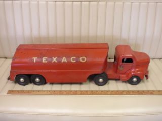 1950s MINNITOY (Otaco) TEXACO Tanker Truck Steel Toy 3