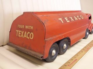 1950s MINNITOY (Otaco) TEXACO Tanker Truck Steel Toy 4