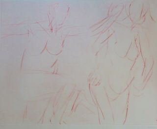 Claude Garache " Two People V " 1985 Limited Ed Hand Signed Etching Nude French