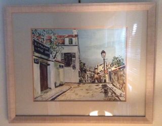 Maurice Utrillo (1883 - 1955) First Edition Print By Nygs Well Framed Very French