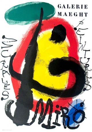 Joan Miro Lithograph - Peintures Murales - - Plate Signed