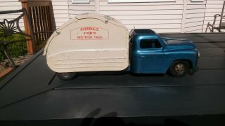 1960s Structo Pressed Steel Toy Hydraulic Sanitation Truck 18 1/2 " Long