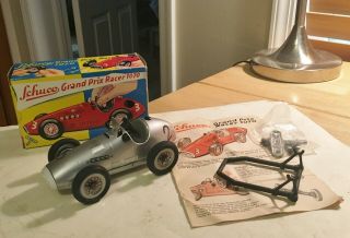 Vintage Schuco Wind - Up Grand Prix Racer No.  1070 And Box All And Beauty