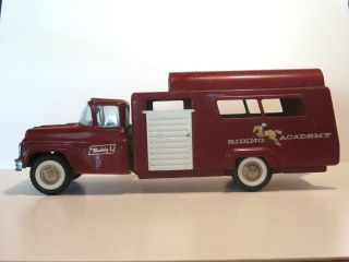 Vintage 1950 - 60s Buddy L Riding Academy Pressed Steel Truck & Trailer
