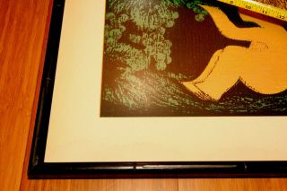 Kaoru Kawano - Child in Fruit Garden - Framed Vintage Woodblock Print 3
