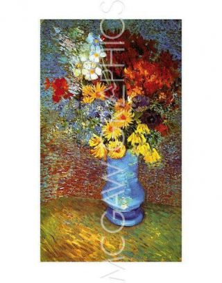 Van Gogh - Vase With Anemone - Art Print Poster 19 " X 13 " (425)