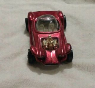 1968 Hot Wheels Redline Beatnik Bandit Red/Pink Rose? U.  S.  Car Badge 5