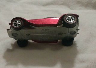 1968 Hot Wheels Redline Beatnik Bandit Red/Pink Rose? U.  S.  Car Badge 6