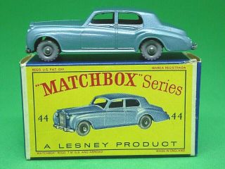 Matchbox Lesney No.  44a Rolls - Royce Silver Cloud In Type ' D1 ' Series Box (GPW) 2