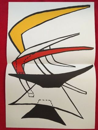 Alexander Calder,  Vintage Lithograph,  Maeght Paris,  1963 Dlm Stabiles 4