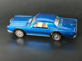 Mattel Hot Wheels Redline 1969 Blue Custom Continental Mark Iii