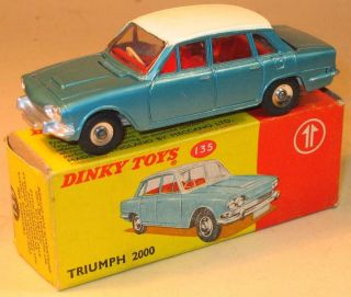 Dinky Toys No 135 Triumph 2000 Saloon In Metalic Green 1963 - 69.  Boxed