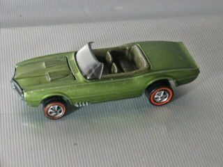 Vintage 1968 Hot Wheels Redline Custom Pontiac Firebird Olive Usa