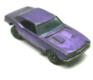 1967 Hot Wheels Redline Custom Camaro Purple Diecast Car Vintage Mattel Hk