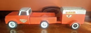 Nylint U - Haul Ford Pick Up Truck And Trailer Pressed Steel Vintage Toy
