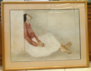 R.  C.  Gorman Daydreamer Signed Numbered L/e Serigraph Framed Art 1983 Large