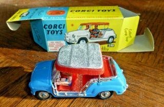 1960s Vintage Corgi 240 Ghia - Fiat 600 Toy Auto Nmib