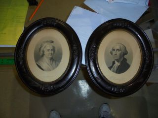 President George Washington & Martha Engravings by J.  C Buttre in Period Frames 2