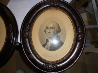 President George Washington & Martha Engravings by J.  C Buttre in Period Frames 3