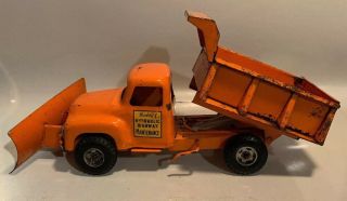 Buddy L Toys Ford Cab HYDRAULIC HIGHWAY MAINTENANCE DUMP TRUCK w/PLOW 50s V RARE 8