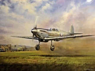 First Flight Of The Spitfire - Limited Ed Print 334/975 By J.  W.  Mitchell