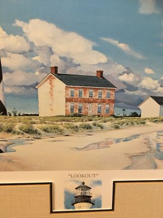 Lookout Lighthouse Outer Banks North Carolina Signed Alan Cheek Numbered Print